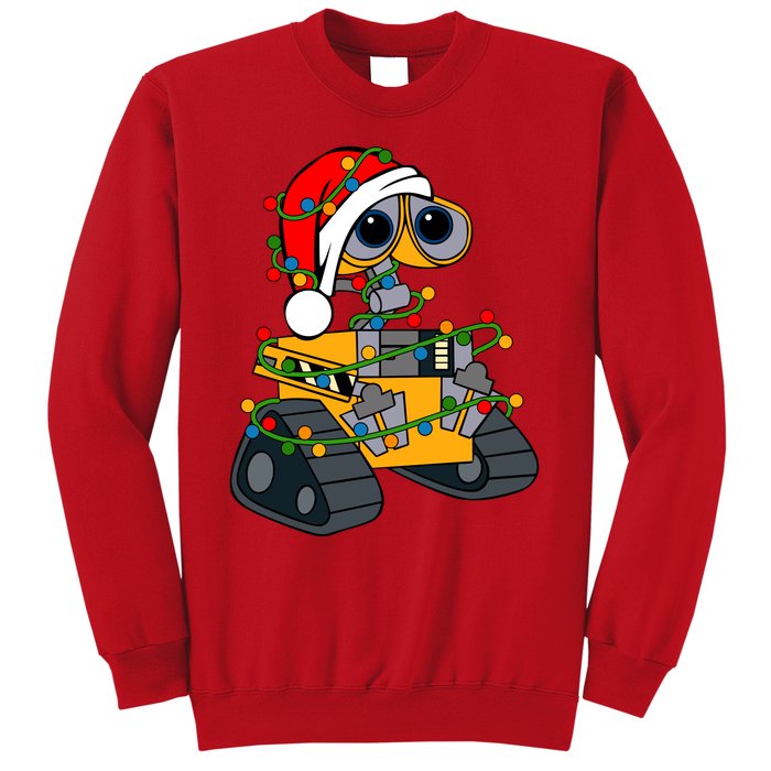 Wall E Robot Christmas Lights Wall E Very Merry Xmas Party Sweatshirt