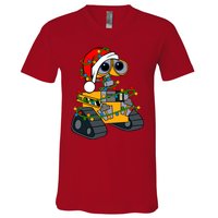 Wall E Robot Christmas Lights Wall E Very Merry Xmas Party V-Neck T-Shirt