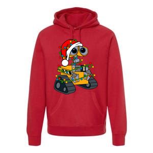 Wall E Robot Christmas Lights Wall E Very Merry Xmas Party Premium Hoodie