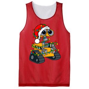 Wall E Robot Christmas Lights Wall E Very Merry Xmas Party Mesh Reversible Basketball Jersey Tank