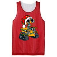 Wall E Robot Christmas Lights Wall E Very Merry Xmas Party Mesh Reversible Basketball Jersey Tank