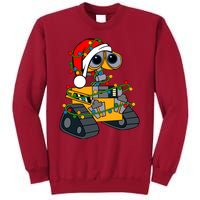 Wall E Robot Christmas Lights Wall E Very Merry Xmas Party Tall Sweatshirt