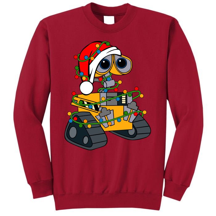 Wall E Robot Christmas Lights Wall E Very Merry Xmas Party Tall Sweatshirt