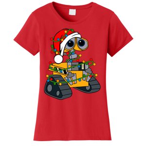 Wall E Robot Christmas Lights Wall E Very Merry Xmas Party Women's T-Shirt