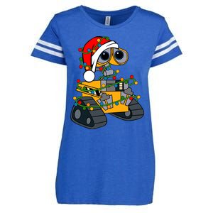 Wall E Robot Christmas Lights Wall E Very Merry Xmas Party Enza Ladies Jersey Football T-Shirt