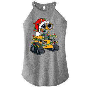 Wall E Robot Christmas Lights Wall E Very Merry Xmas Party Women's Perfect Tri Rocker Tank