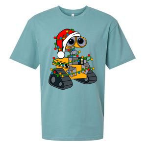 Wall E Robot Christmas Lights Wall E Very Merry Xmas Party Sueded Cloud Jersey T-Shirt