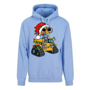 Wall E Robot Christmas Lights Wall E Very Merry Xmas Party Unisex Surf Hoodie