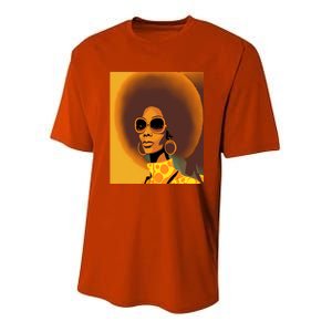 Wo Empowert Retro Afro African American Mom Cool Gift Youth Performance Sprint T-Shirt