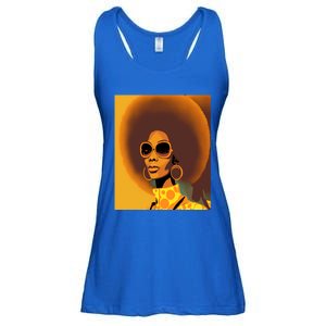 Wo Empowert Retro Afro African American Mom Cool Gift Ladies Essential Flowy Tank