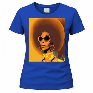 Wo Empowert Retro Afro African American Mom Cool Gift Women's T-Shirt