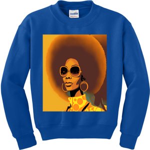 Wo Empowert Retro Afro African American Mom Cool Gift Kids Sweatshirt