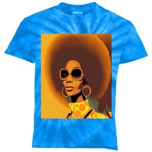 Wo Empowert Retro Afro African American Mom Cool Gift Kids Tie-Dye T-Shirt