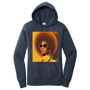 Wo Empowert Retro Afro African American Mom Cool Gift Women's Pullover Hoodie