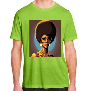 Wo Empowert Retro Afro African American Mom Gift Adult ChromaSoft Performance T-Shirt