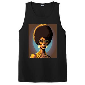 Wo Empowert Retro Afro African American Mom Gift PosiCharge Competitor Tank