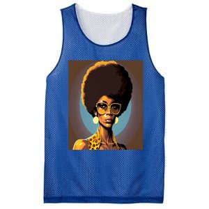 Wo Empowert Retro Afro African American Mom Gift Mesh Reversible Basketball Jersey Tank