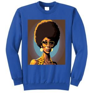 Wo Empowert Retro Afro African American Mom Gift Tall Sweatshirt