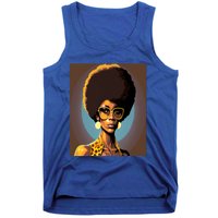 Wo Empowert Retro Afro African American Mom Gift Tank Top