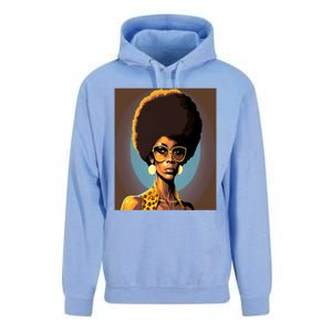 Wo Empowert Retro Afro African American Mom Gift Unisex Surf Hoodie