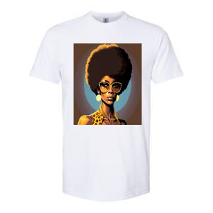 Wo Empowert Retro Afro African American Mom Gift Softstyle CVC T-Shirt