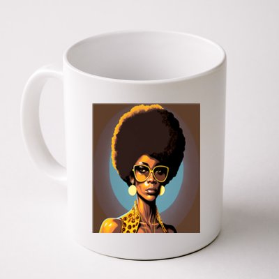 Wo Empowert Retro Afro African American Mom Gift Coffee Mug