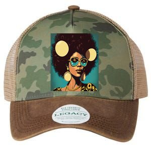 Wo Empowert Retro Afro African American Mom Gift Legacy Tie Dye Trucker Hat