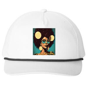 Wo Empowert Retro Afro African American Mom Gift Snapback Five-Panel Rope Hat