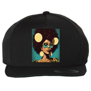 Wo Empowert Retro Afro African American Mom Gift Wool Snapback Cap