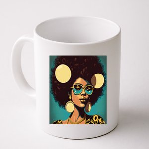 Wo Empowert Retro Afro African American Mom Gift Coffee Mug