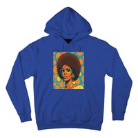 Wo Empowert Retro Afro African American Mom Gift Hoodie