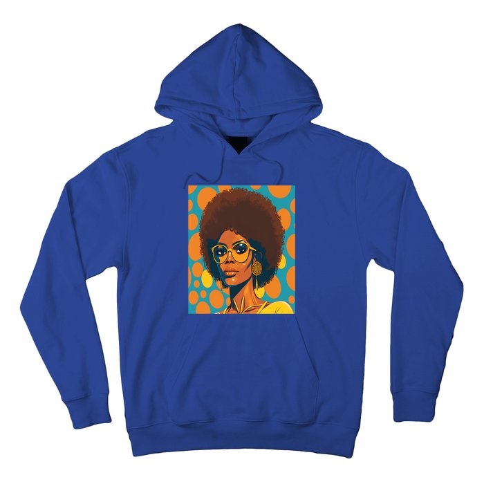 Wo Empowert Retro Afro African American Mom Gift Hoodie