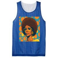 Wo Empowert Retro Afro African American Mom Gift Mesh Reversible Basketball Jersey Tank