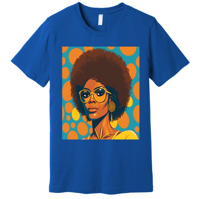 Wo Empowert Retro Afro African American Mom Gift Premium T-Shirt