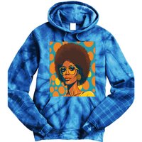 Wo Empowert Retro Afro African American Mom Gift Tie Dye Hoodie