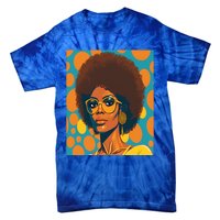 Wo Empowert Retro Afro African American Mom Gift Tie-Dye T-Shirt