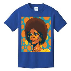 Wo Empowert Retro Afro African American Mom Gift Kids T-Shirt