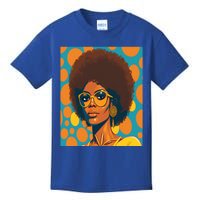 Wo Empowert Retro Afro African American Mom Gift Kids T-Shirt