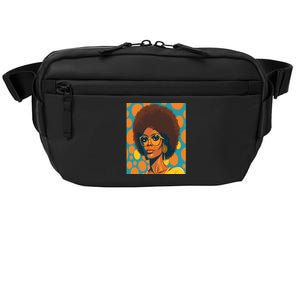 Wo Empowert Retro Afro African American Mom Gift Crossbody Pack