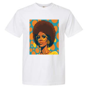 Wo Empowert Retro Afro African American Mom Gift Garment-Dyed Heavyweight T-Shirt