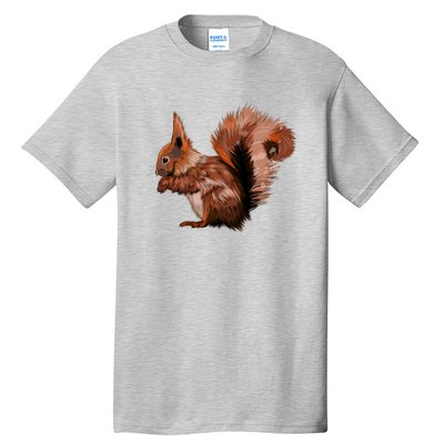 Watercolor Eurasian Red Squirrel Tall T-Shirt