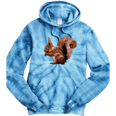 Watercolor Eurasian Red Squirrel Tie Dye Hoodie