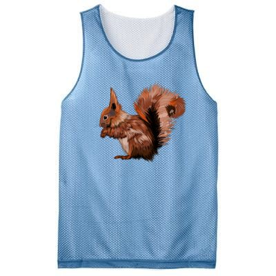 Watercolor Eurasian Red Squirrel Mesh Reversible Basketball Jersey Tank