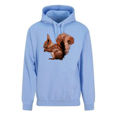 Watercolor Eurasian Red Squirrel Unisex Surf Hoodie