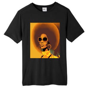 Wo Empowert Retro Afro African American Mom Cute Gift Tall Fusion ChromaSoft Performance T-Shirt