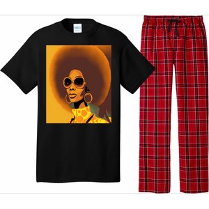 Wo Empowert Retro Afro African American Mom Cute Gift Pajama Set