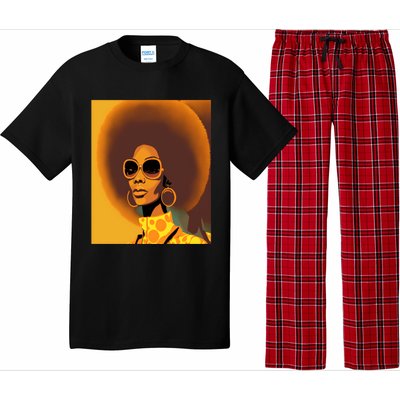 Wo Empowert Retro Afro African American Mom Cute Gift Pajama Set