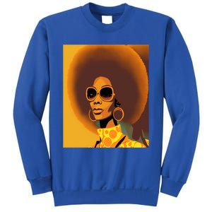 Wo Empowert Retro Afro African American Mom Cute Gift Sweatshirt