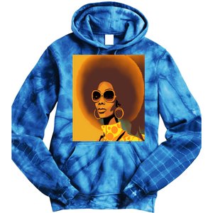 Wo Empowert Retro Afro African American Mom Cute Gift Tie Dye Hoodie