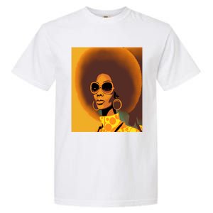 Wo Empowert Retro Afro African American Mom Cute Gift Garment-Dyed Heavyweight T-Shirt